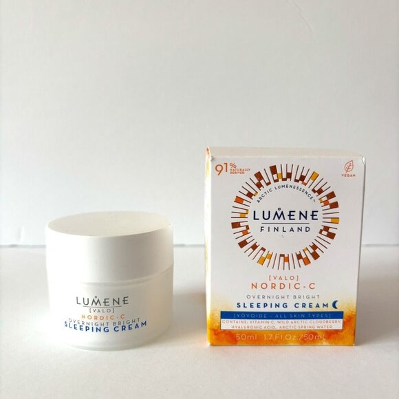 Lumene Valo Nordic C Overnight Bright Sleeping Cream, 1.7 oz NIB - Picture 1 of 3